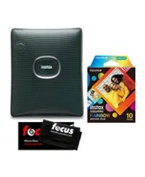 Fujifilm Instax Square Link Instant Smartphone Printer (Green) with Rainbow Film