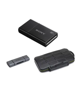 Sony Uhs-ii Usb 3.1 Sd Card Reader with Carrying Case and Card Reader Bundle