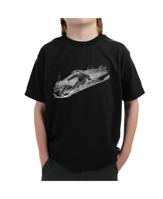 Boy's Word Art T-shirt - Ski