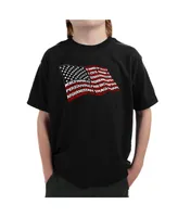 Boy's Word Art T-shirt - American Wars Tribute Flag