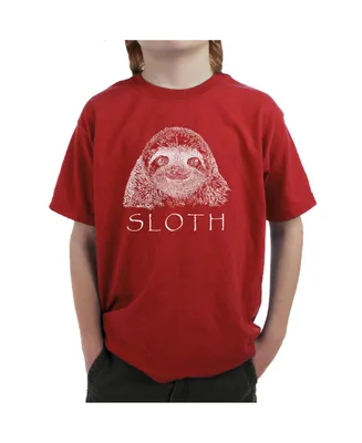Boy's Word Art T-shirt - Sloth