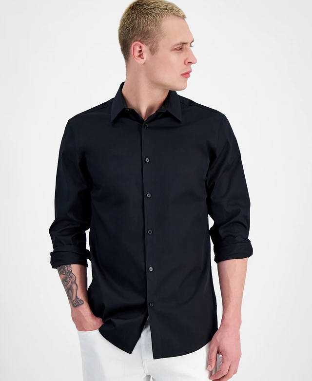 I.n.c. International Concepts Plus Linen Twist-Hem Shirt, Created for Macy's | MainPlace Mall