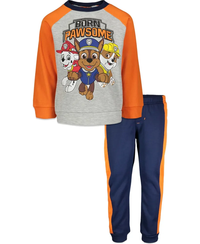 Paw Patrol Nickelodeon Marshall Chase Rocky Rubble Skye Fleece Sweatshirt and Pants Set Toddler| Child Boys