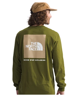 The North Face Men's Box Nse Standard-Fit Logo Graphic Long-Sleeve T-Shirt