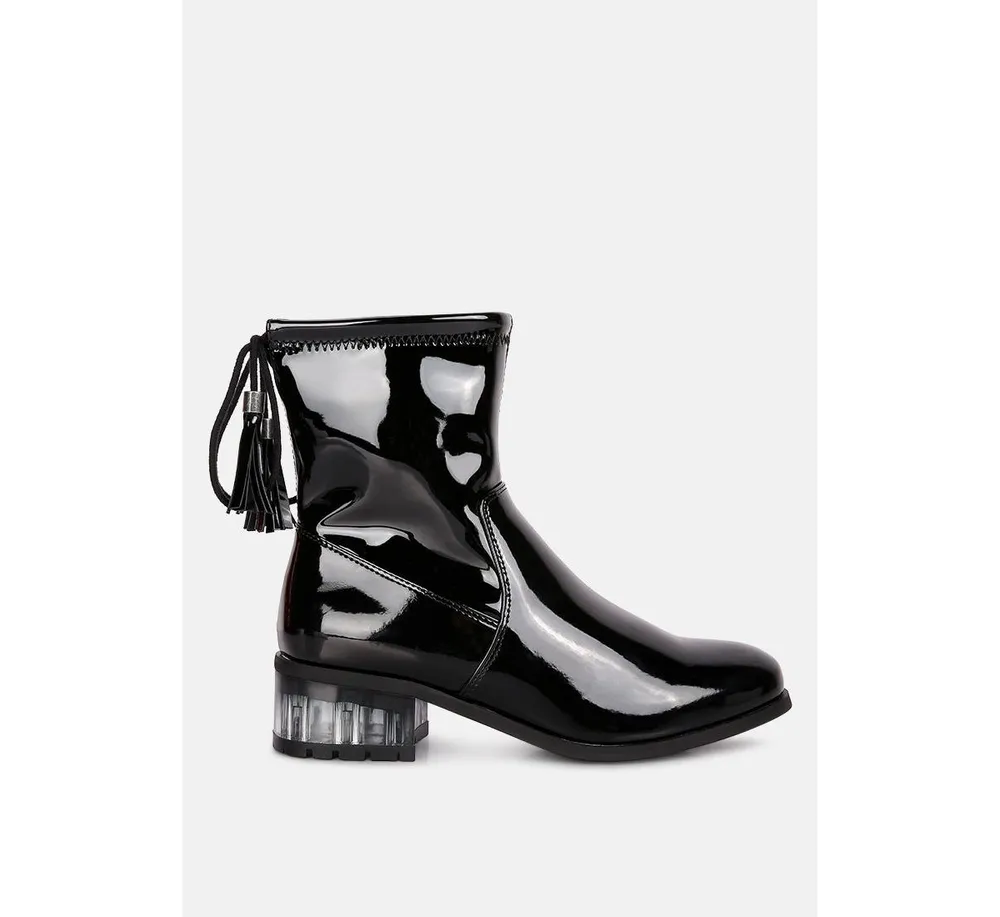 London Rag Cheer Leader Tassels Detail Ankle Boots