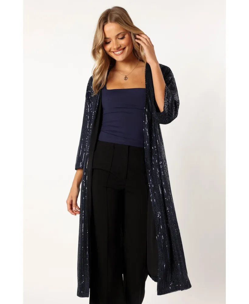 Karsyn Open Front Sequin Duster