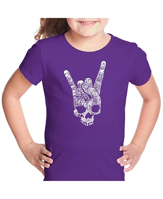 Girl's Word Art T-shirt - Heavy Metal Genres