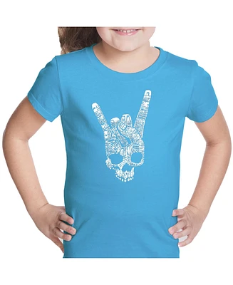 Girl's Word Art T-shirt - Heavy Metal Genres