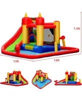 Inflatable Water Slide Jumper Bounce House with Ocean Ball without Blower