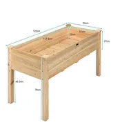 Wooden Raised Vegetable Garden Bed Elevated Grow Vegetable Planter