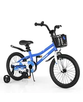 18 Feet Kid's Bike with Removable Training Wheels-Blue