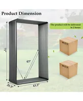 71 Inch Galvanized Metal Raised Garden Bed for Garden Backyard