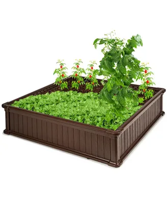 Sugift 48 Inch Raised Garden Bed Planter for Flower Vegetables Patio
