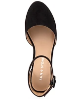 Sun + Stone Women's Birdey Ankle Strap Block Heel Platform Pumps, Created for Macy's