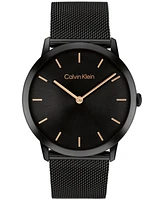 Calvin Klein Women's Exceptional Black Stainless Steel Mesh Bracelet Watch 37mm