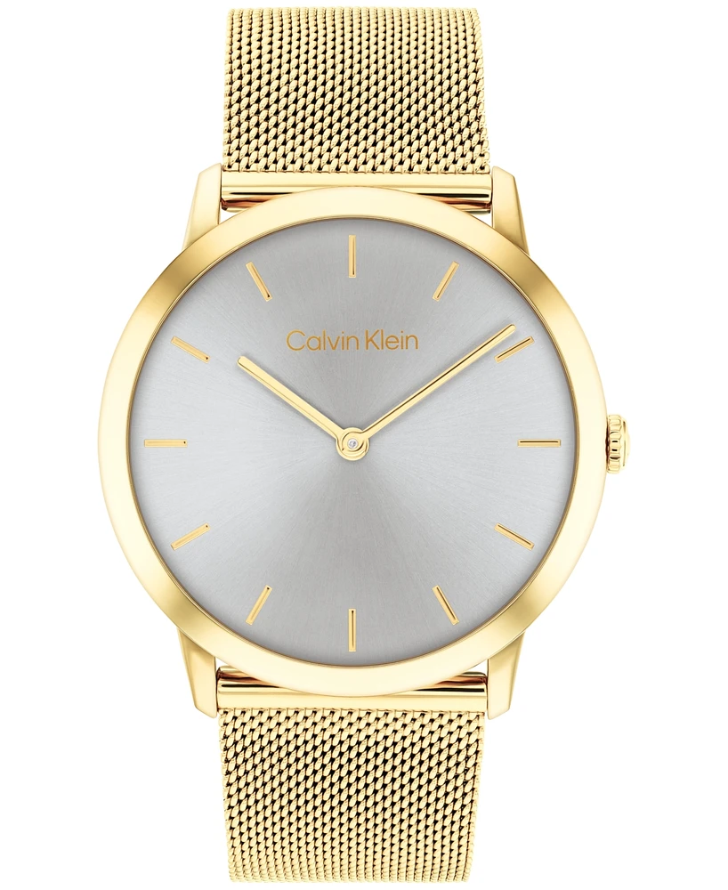 Calvin Klein Women's Exceptional Gold-Tone Stainless Steel Mesh Bracelet Watch 37mm