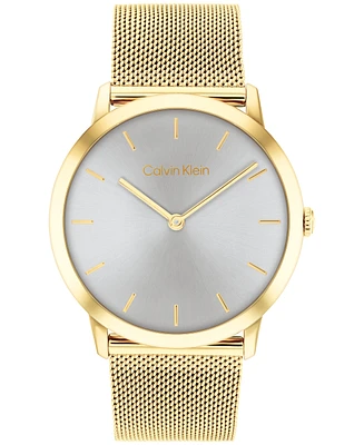 Calvin Klein Women's Exceptional Gold-Tone Stainless Steel Mesh Bracelet Watch 37mm