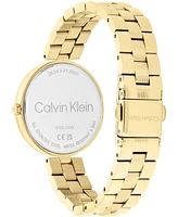 Calvin Klein Women's Gleam Gold-Tone Stainless Steel Bracelet Watch 32mm