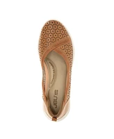 Jbu Women's Emma Perforated Pattern Slip-On Flat Shoe