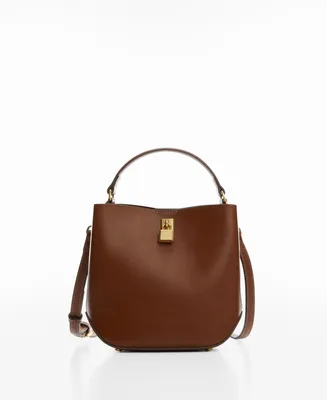 Mango Women's Rear Padlock Detail Mini-Shopper Bag
