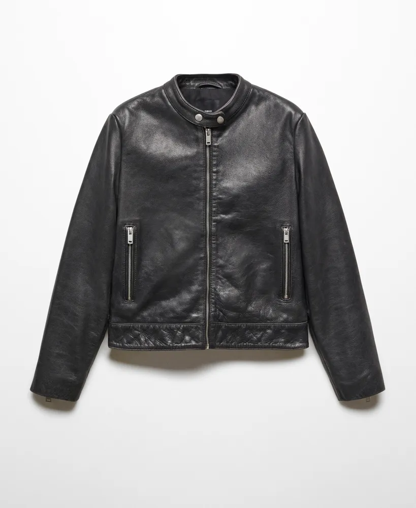 Mango Women's 100% Leather Jacket