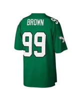 Men's Mitchell & Ness Jerome Brown Kelly Green Philadelphia Eagles Big and Tall 1990 Retired Player Replica Jersey