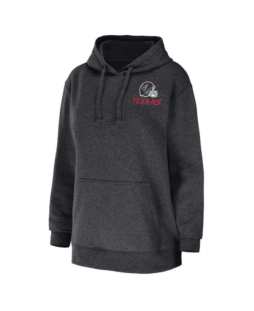 Women's Wear by Erin Andrews Heather Charcoal Houston Texans Fleece Pullover Hoodie