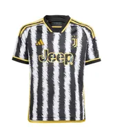 Big Boys and Big Girls adidas Black Juventus 2023/24 Home Replica Jersey