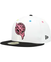 Men's New Era White Florida Marlins Cooperstown Collection Neon Eye 59FIFTY Fitted Hat