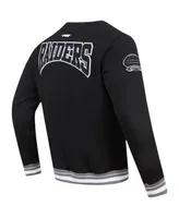 Men's Pro Standard Black Las Vegas Raiders Crest Emblem Pullover Sweatshirt