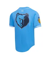 Men's Pro Standard Ja Morant Blue Memphis Grizzlies Capsule Player Baseball Button-Up Shirt