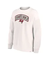 Women's Fanatics White Tampa Bay Buccaneers Leopard Team Pullover Sweatshirt