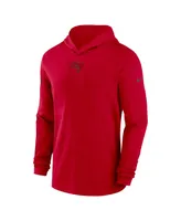 Men's Nike Red Tampa Bay Buccaneers Sideline Performance Long Sleeve Hoodie T-shirt