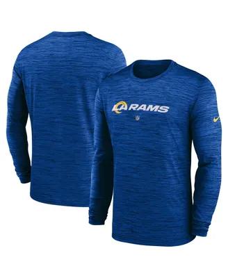 Men's Nike Royal Los Angeles Rams Sideline Team Velocity Performance Long Sleeve T-shirt
