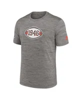 Men's Nike Heather Charcoal Cleveland Browns 2023 Sideline Alternate Logo Performance T-shirt