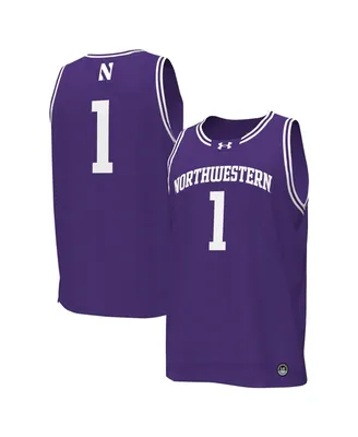 Men's Under Armour #1 Purple Northwestern Wildcats Replica Basketball Jersey