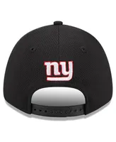 Men's New Era Black New York Giants Top Visor 9FORTY Adjustable Hat