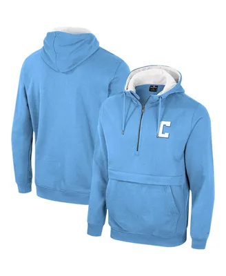 Men's Colosseum Light Blue Columbia University Team Half-Zip Pullover Hoodie