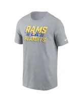 Men's Nike Gray Los Angeles Rams 2023 Nfl Playoffs Iconic T-shirt