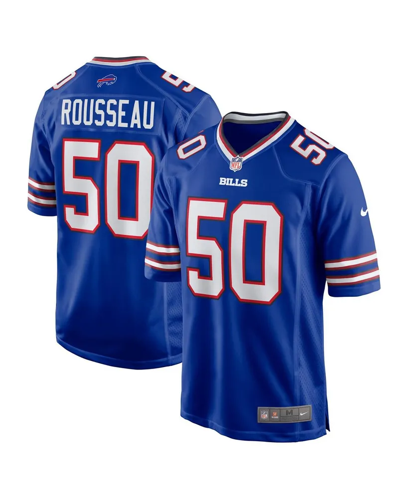 Men's Nike Gregory Rousseau Royal Buffalo Bills Game Player Jersey