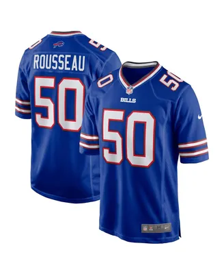 Men's Nike Gregory Rousseau Royal Buffalo Bills Game Player Jersey