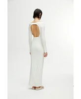 Women's Wide Collar Long Dress