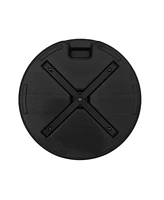 Mondawe 22" inch Fillable Round Plastic Market Umbrella Base Weight Stand, Black