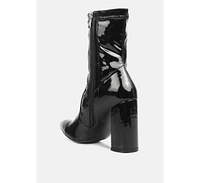 Pluto block heel stiletto ankle boot