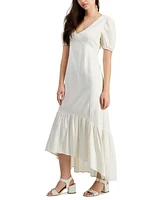 Tinsel Juniors' V-Neck High-Low Flounce Maxi Dress