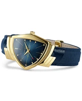 Hamilton Women's Swiss Ventura Blue Textile Strap Watch 32x50mm