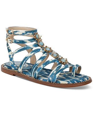 Sam Edelman Tianna Embellished Strappy Gladiator Flat Sandals