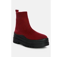 Quavo Knitted Platform Chunky Boots