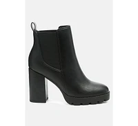 Womens sonia block heeled boots