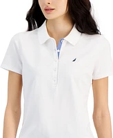 Nautica Jeans Women's Short-Sleeve Polo-Collar Shirt